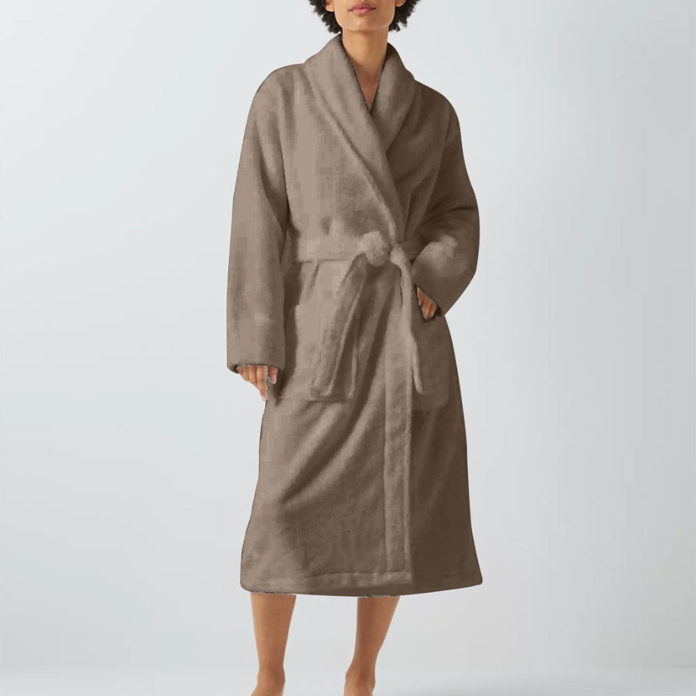 Cotton Home Bathrobe Terry Taupe