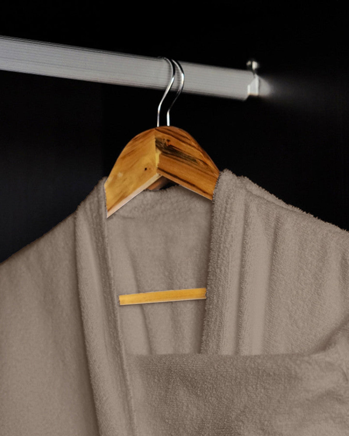 Cotton Home Bathrobe Terry Taupe