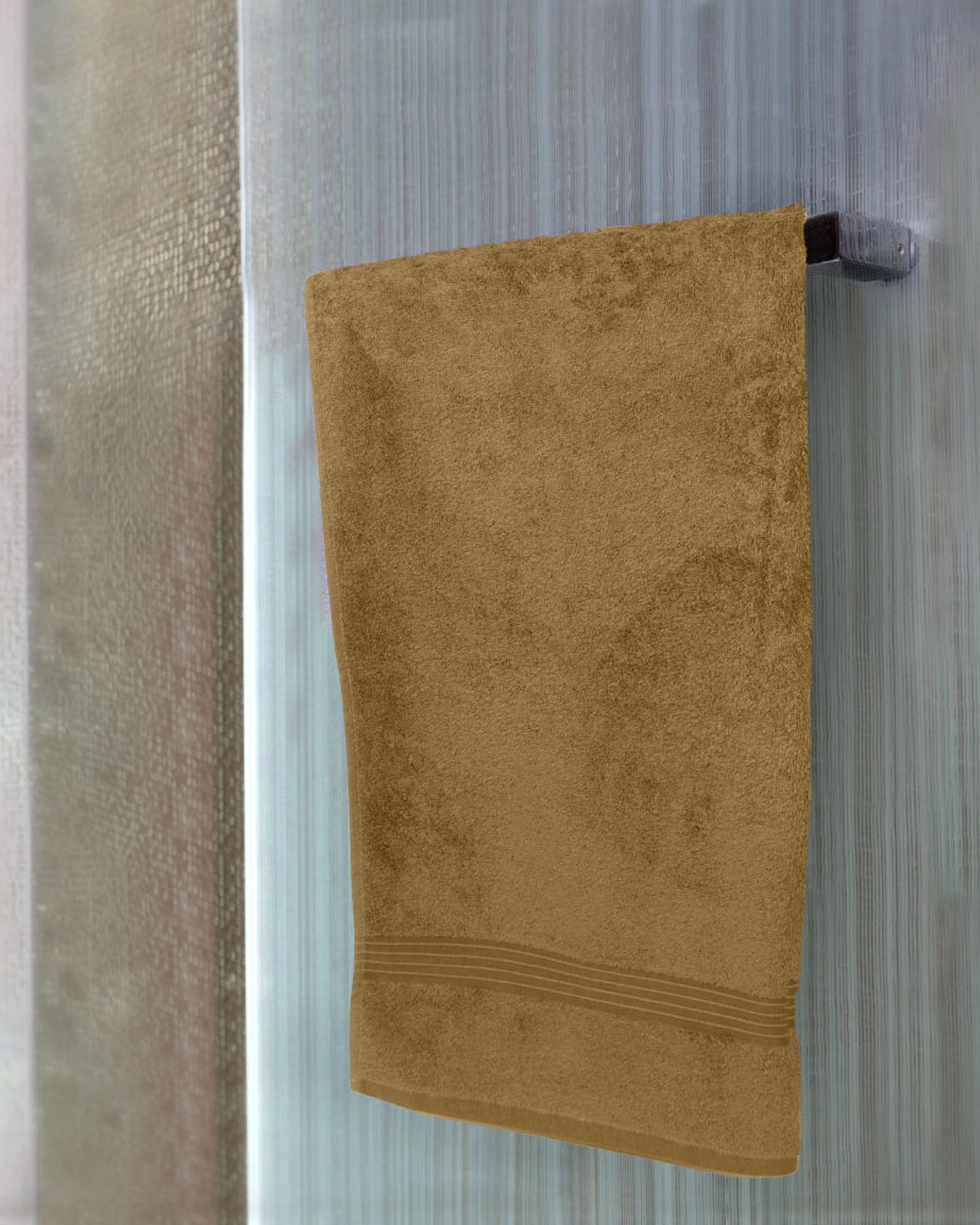 Cotton Home Bath Towel Set 2Pc Camel