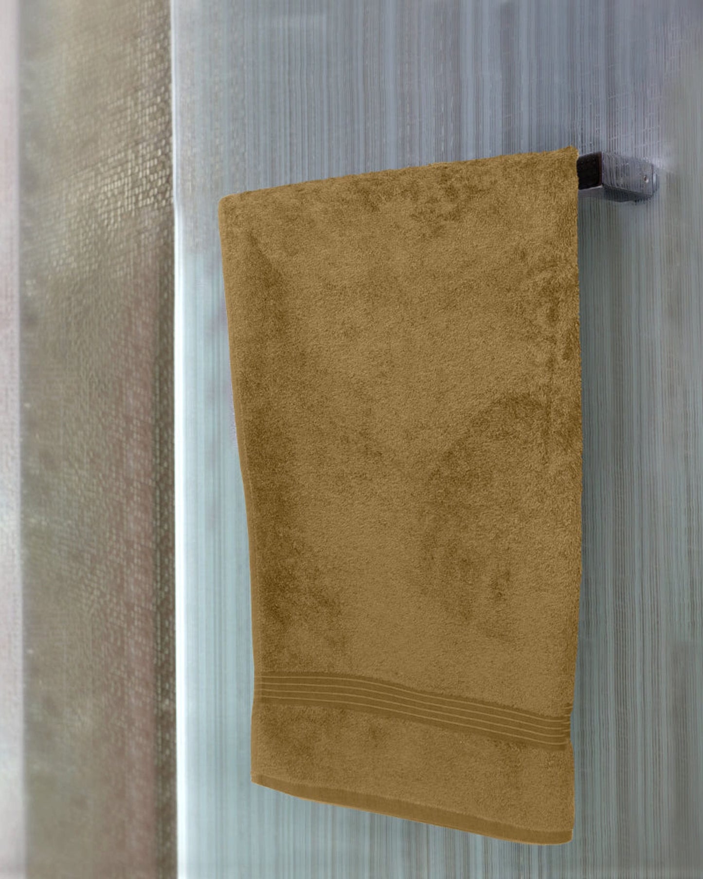 Cotton Home Bath Towel Set 2Pc Camel