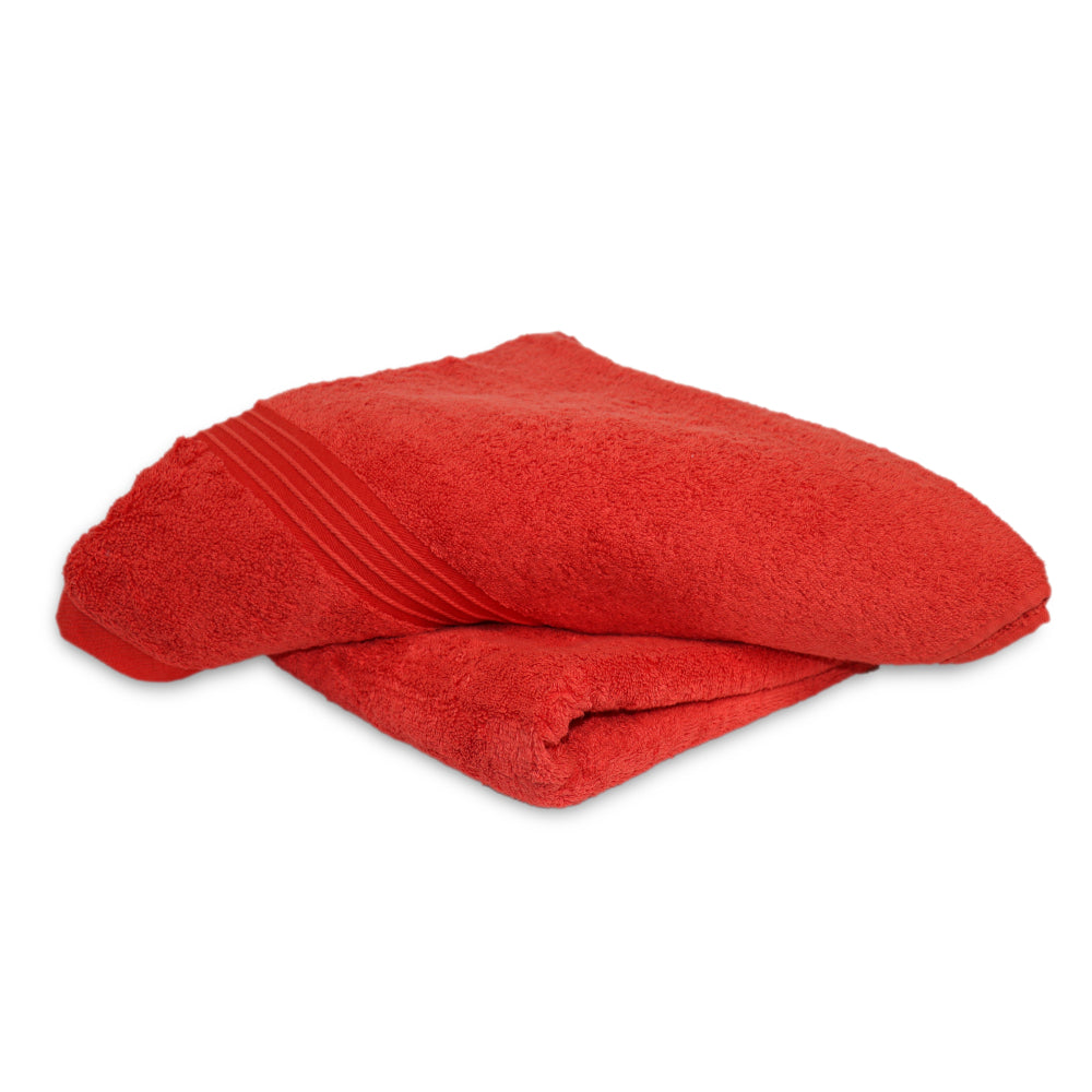 Cotton Home Bath Towel Set 2Pc Red
