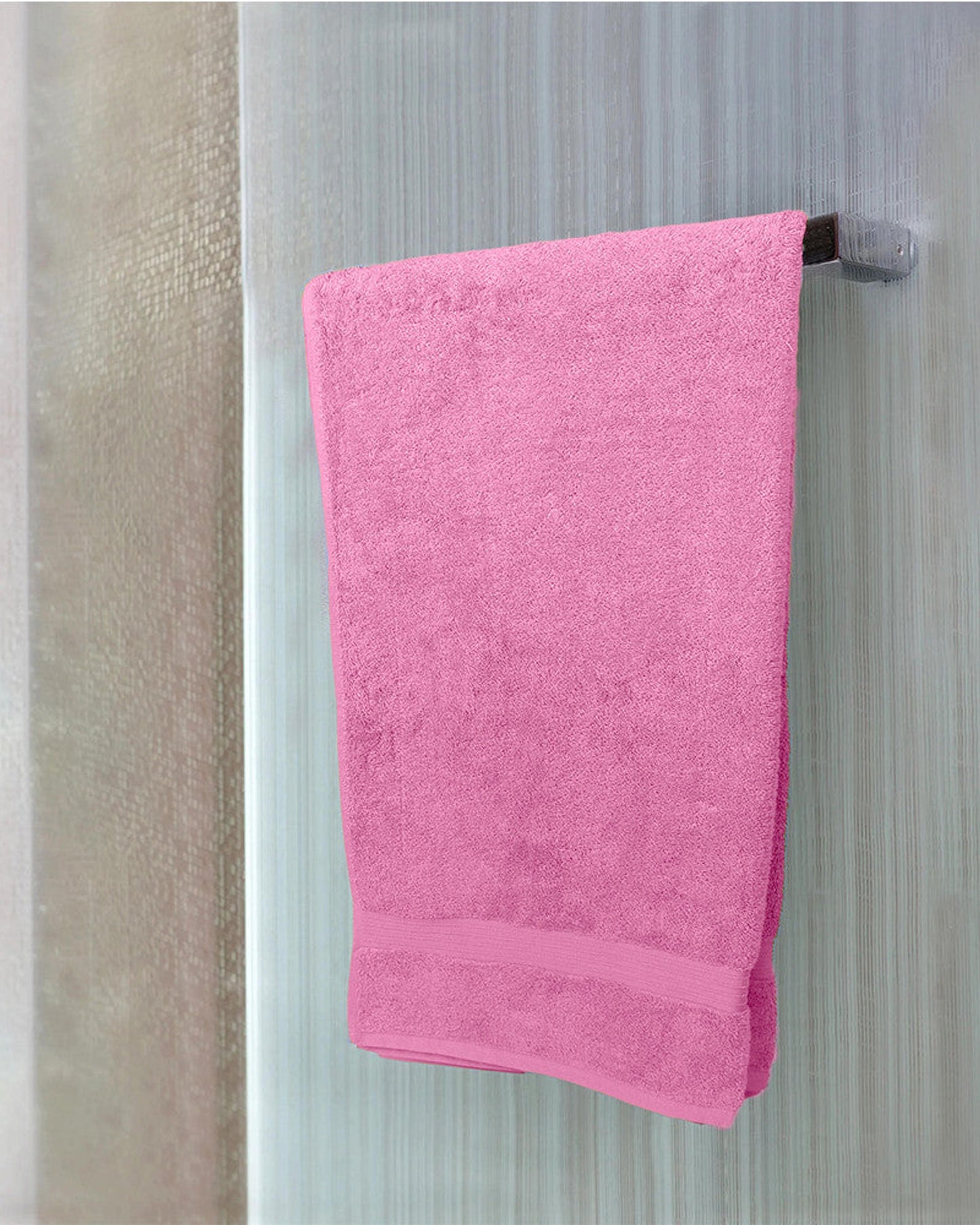 Cotton Home Bath Towel Set 2Pc Pink