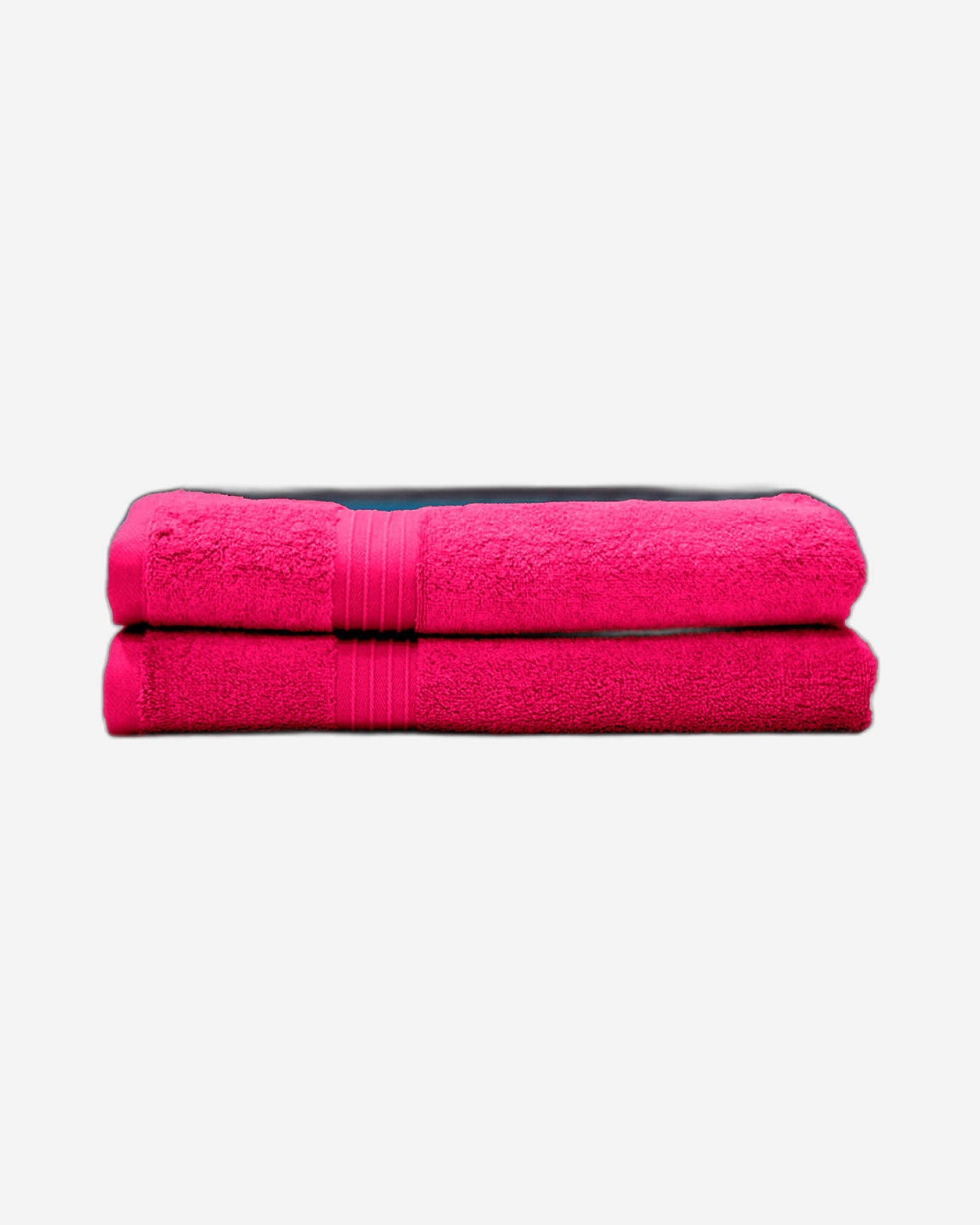 Cotton Home Bath Towel 2-piece Set Fuscia