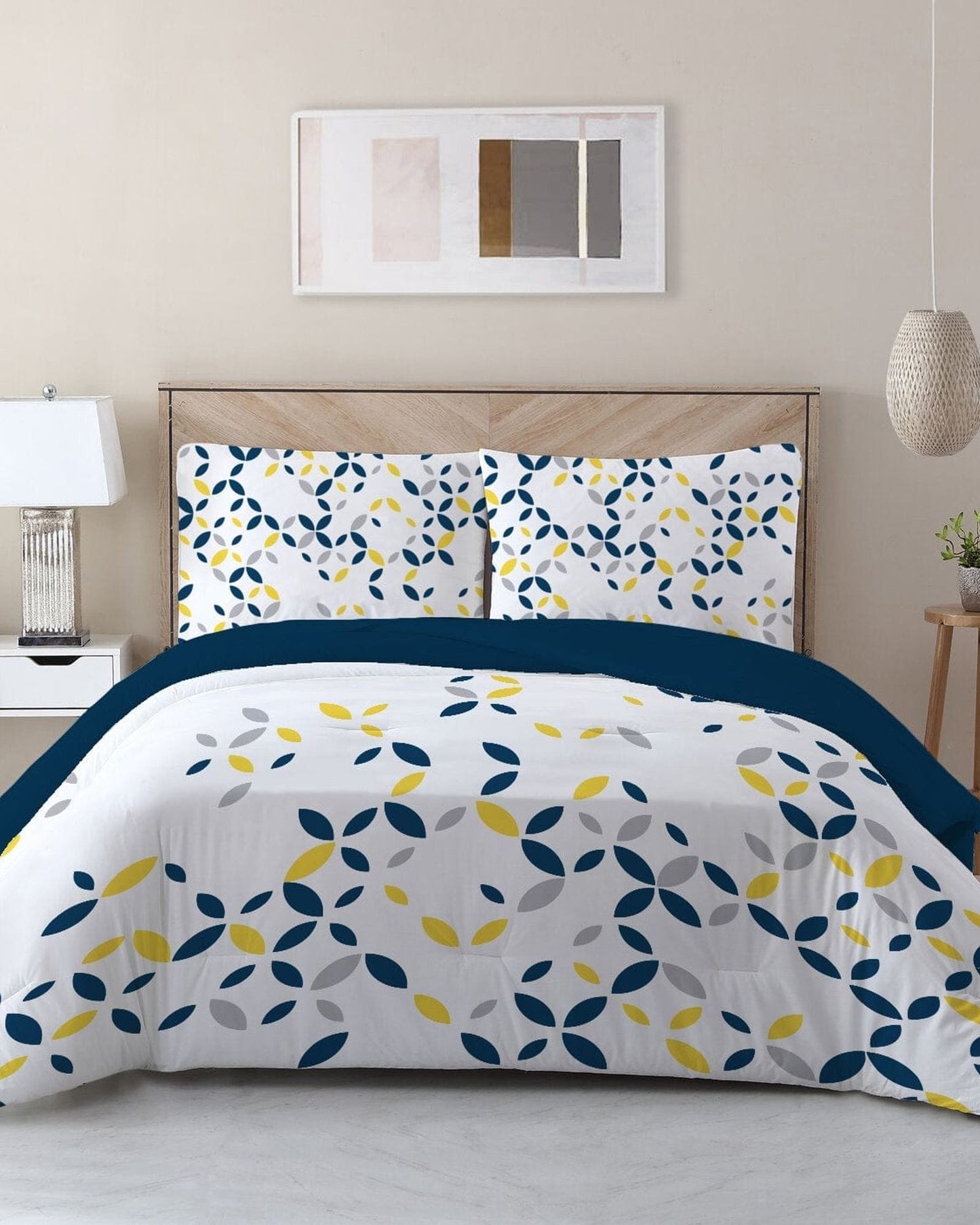 Cotton Home Comforter Set 3Pc Midnight Garden
