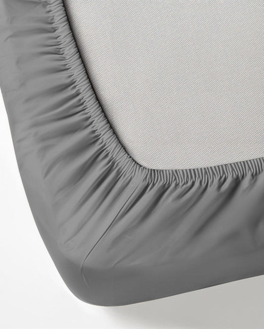 Cotton Home Fitted Sheet Set 3Pc Super Soft Silver