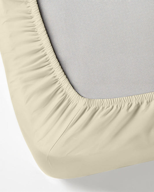 Cotton Home Fitted Sheet Set 3Pc Super Soft Beige