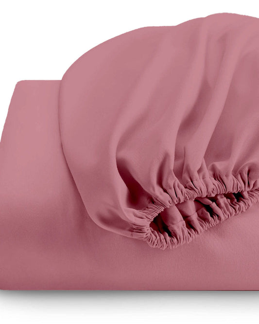 Cotton Home Fitted Sheet Set 3Pc Super Soft Muave
