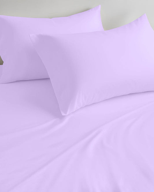 Cotton Home Fitted Sheet Set 3Pc Super Soft Light Purple