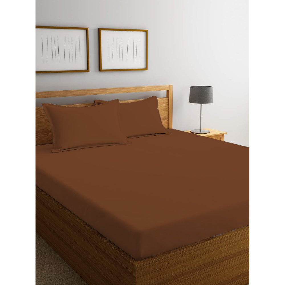 Cotton Home Fitted Sheet Set 3Pc Super Soft Brown