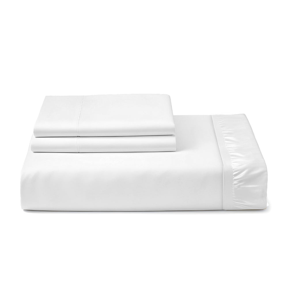Cotton Home Fitted Sheet Set 3Pc Super Soft White
