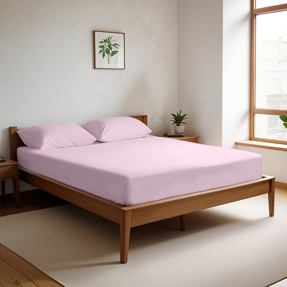 Cotton Home Fitted Sheet Set 3Pc Super Soft Pink