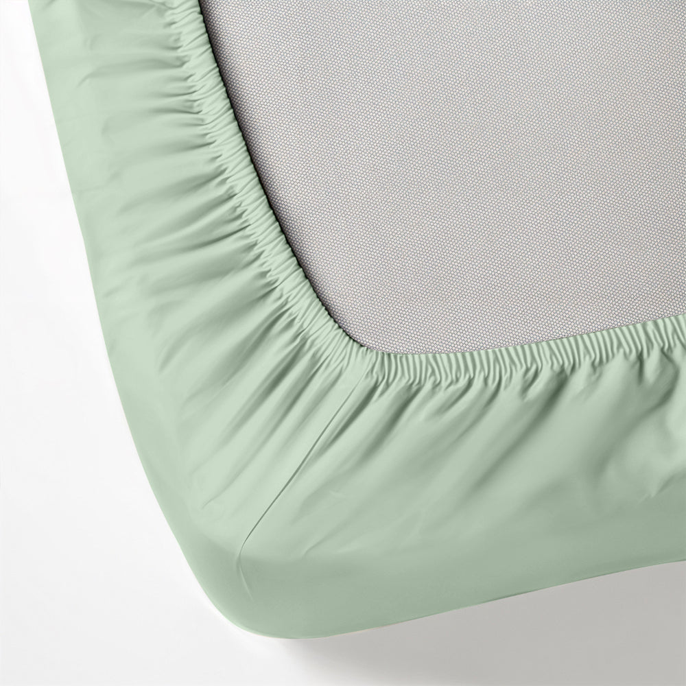 Cotton Home Fitted Sheet Set 3Pc Super Soft Mint Green