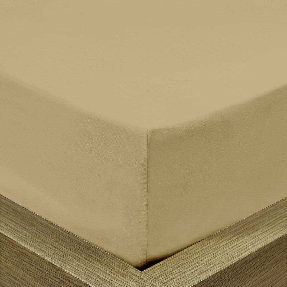 Cotton Home Fitted Sheet Set 3Pc Super Soft Mustard