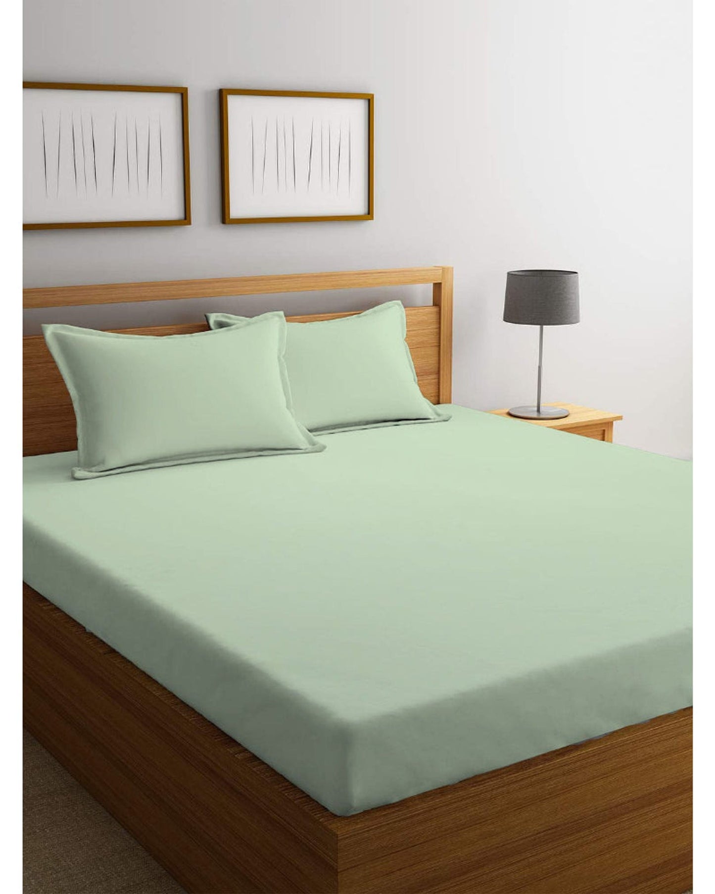 Cotton Home Fitted Sheet Set 3Pc Super Soft Mint Green
