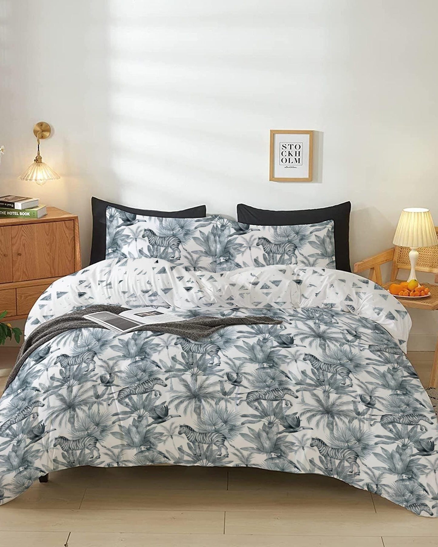 Cotton Home Comforter Set 4Pc Zebra Print