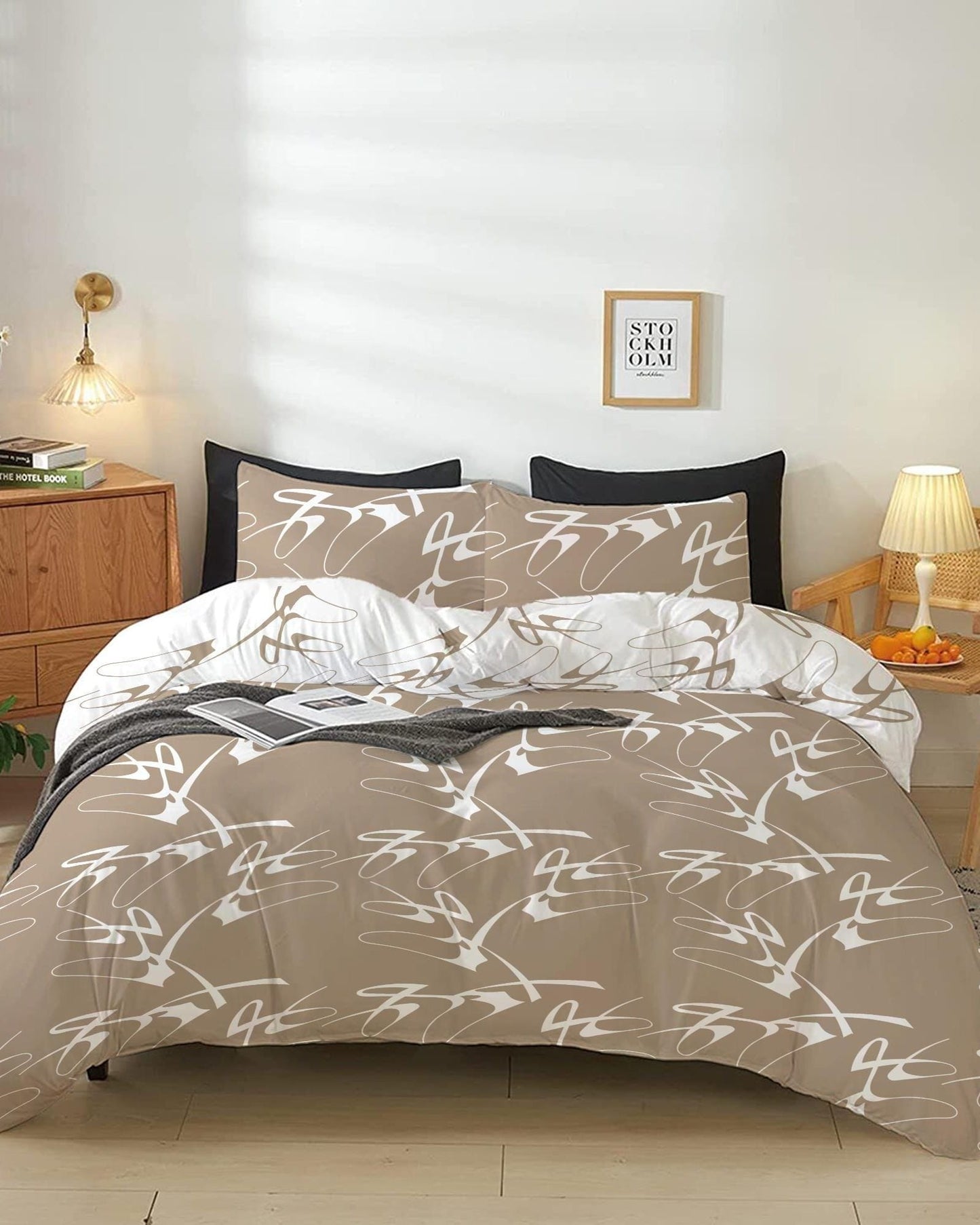 Cotton Home Comforter Set 4Pc Abstract Stock