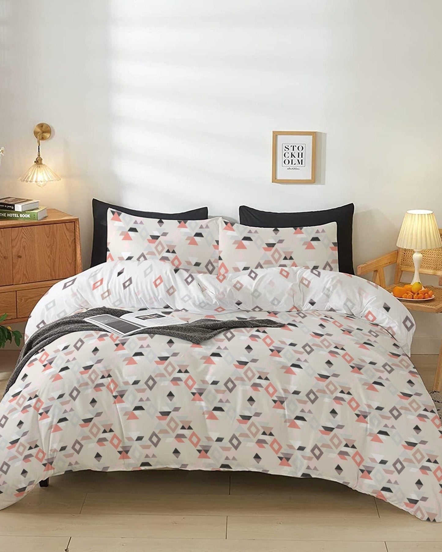 Cotton Home Comforter Set 4Pc Aztec Motif