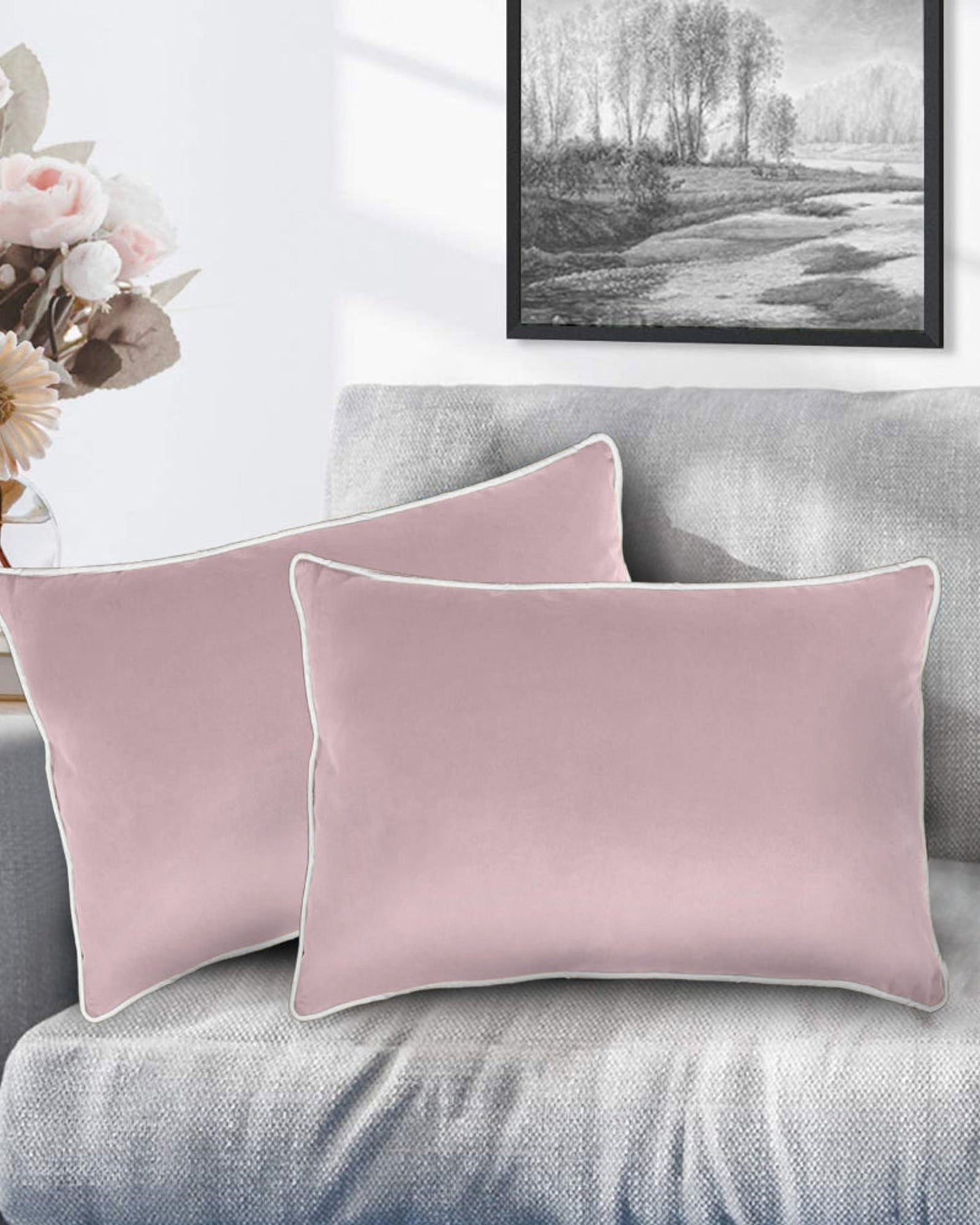 Cotton Home Cushion 2Pc Velvet