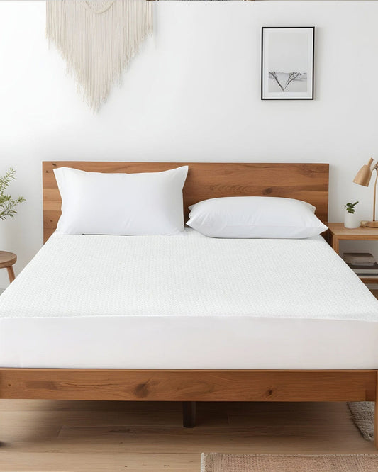 Cotton Home Mattress Protector Coolant White