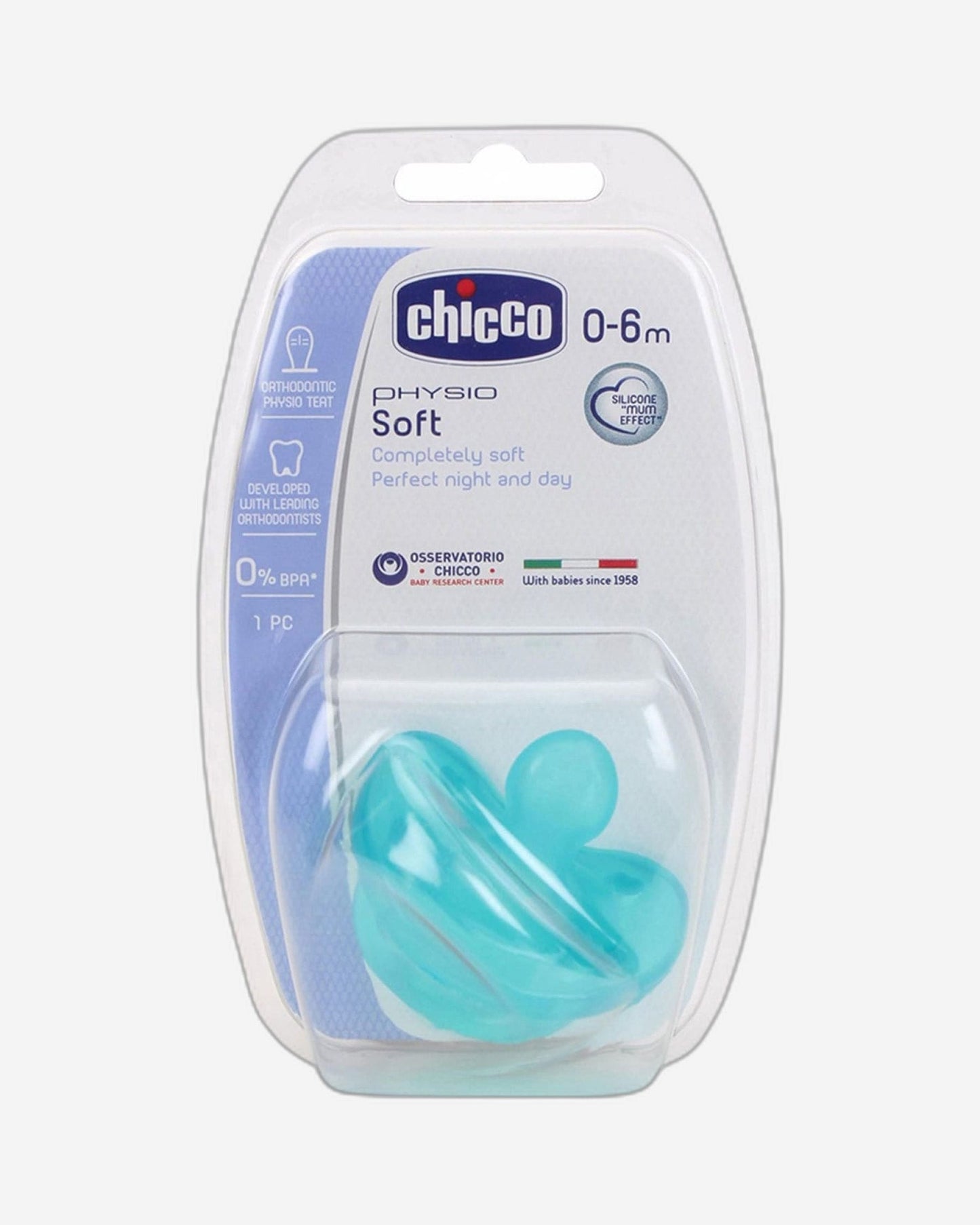 CHICCO PHYSIO SOFT LIGHT BLUE 0-6M 1PC