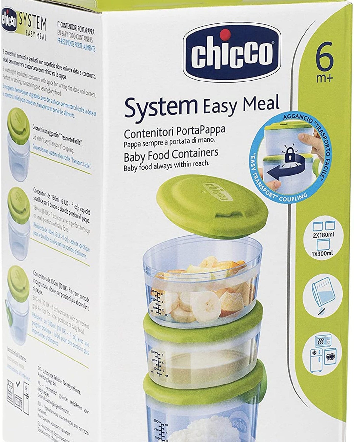 CHICCO FOOD CONTAINERS SYSTEM 6M+