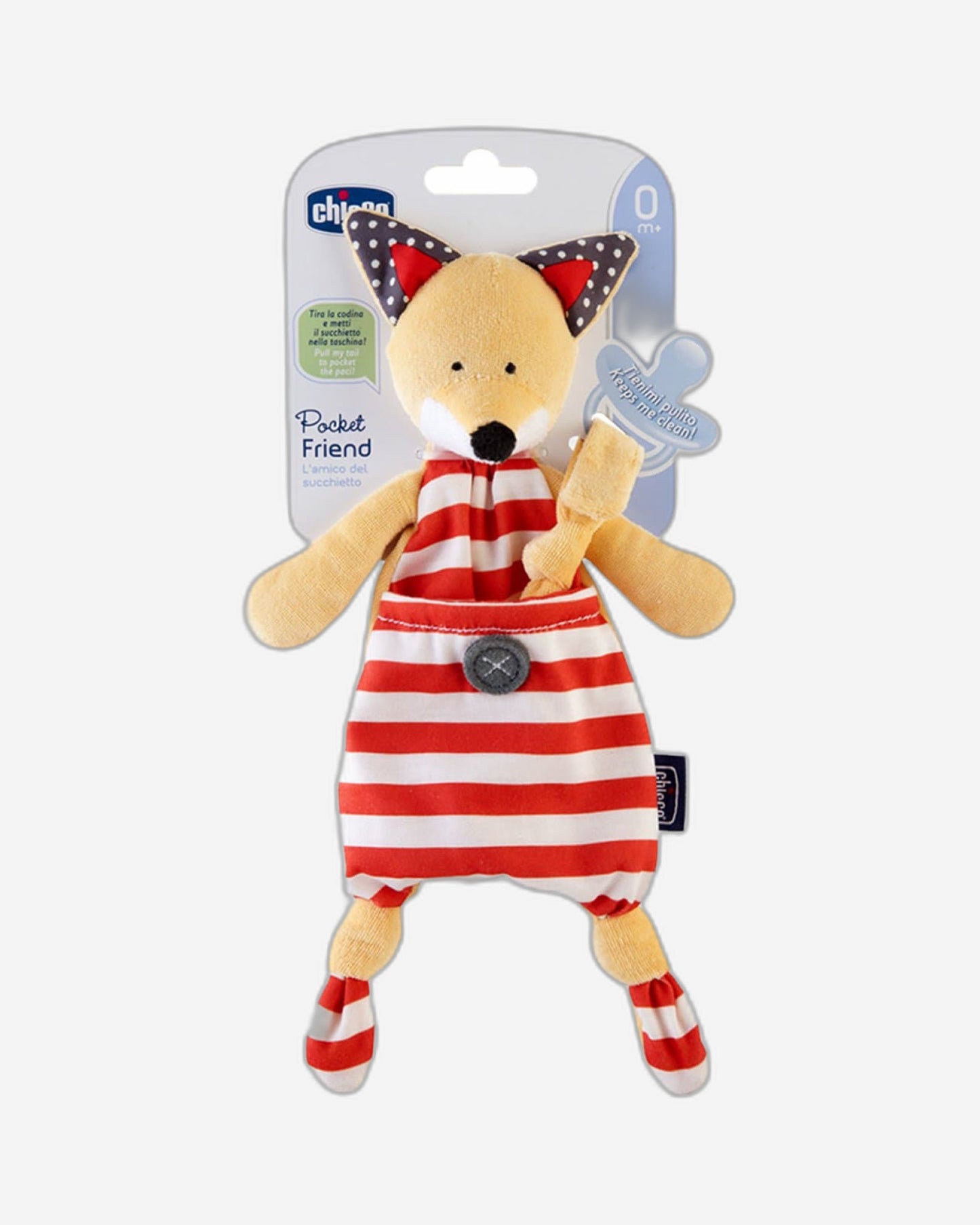 CHICCO POCKET FRIEND FOX SOOTHER HOLDER 0M+