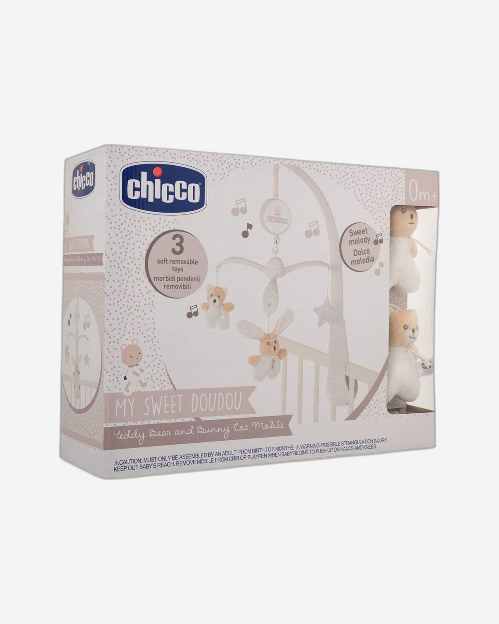 CHICCO TEDDY BEAR & BUNNY COT MOBILE 0M+