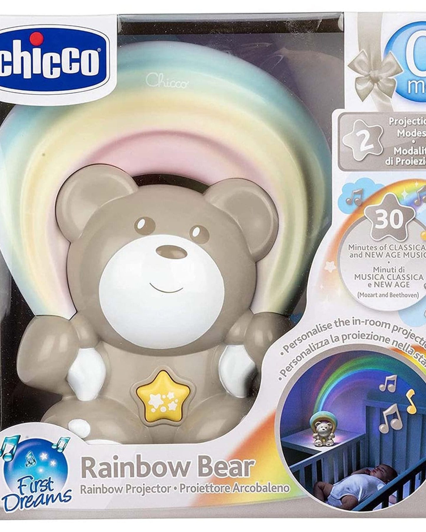 CHICCO RAINBOW BEAR PROJECTOR 0M+ NEUTRAL
