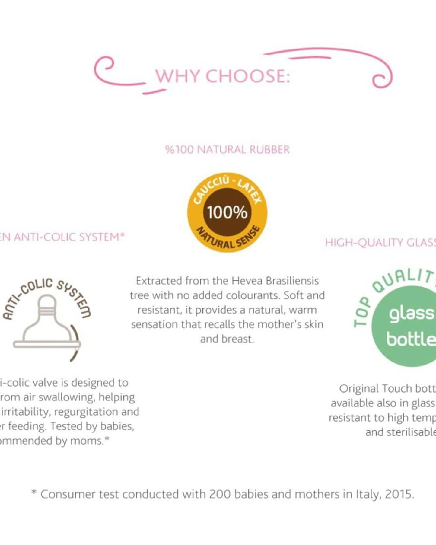 CHICCO ORIGINAL TOUCH GLASS BOTTLE 240ML SLOW FLOW 0M+ LATEX NEUTRAL