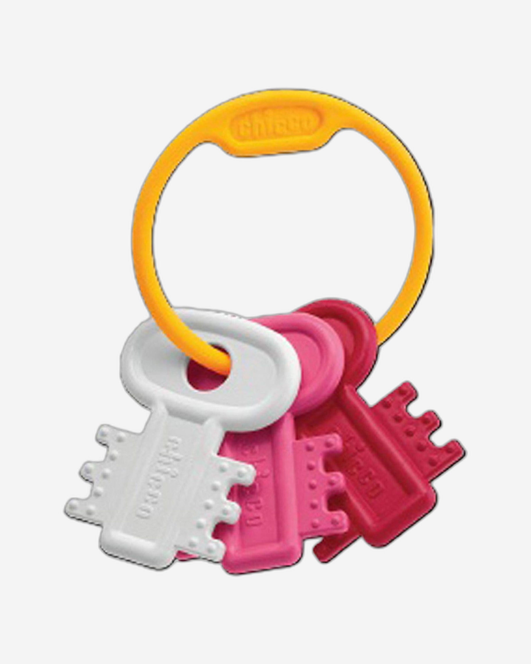 CHICCO TEETHING KEY RING PINK 3M+