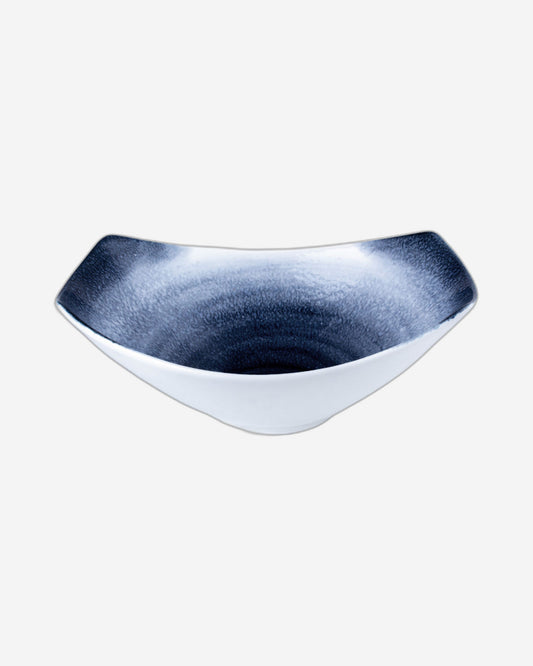 Shallow Reactive Scandi Salad Bowl 25Cm Blue