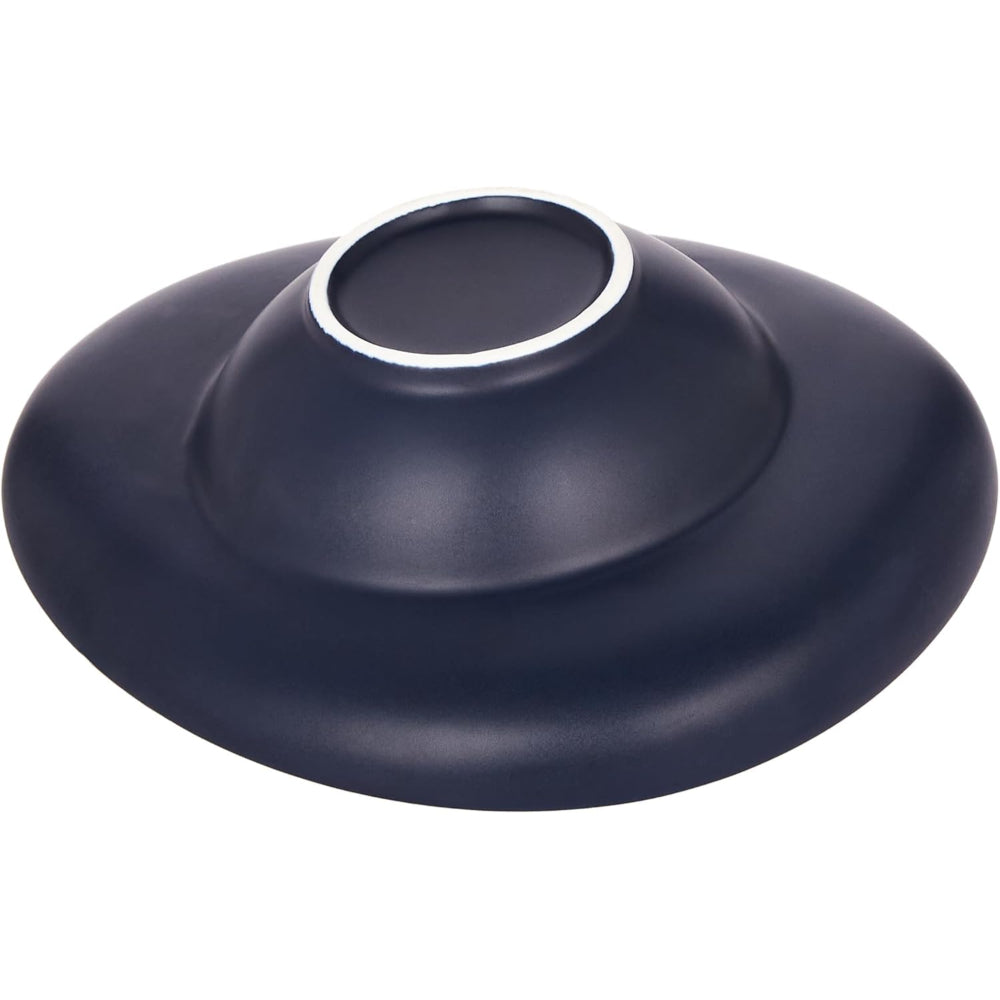 Shallow 24cm Pasta Plate - Matt Dark Blue | Elegant and Durable Kitchen Tableware