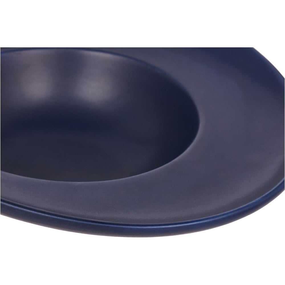 Shallow 24cm Pasta Plate - Matt Dark Blue | Elegant and Durable Kitchen Tableware