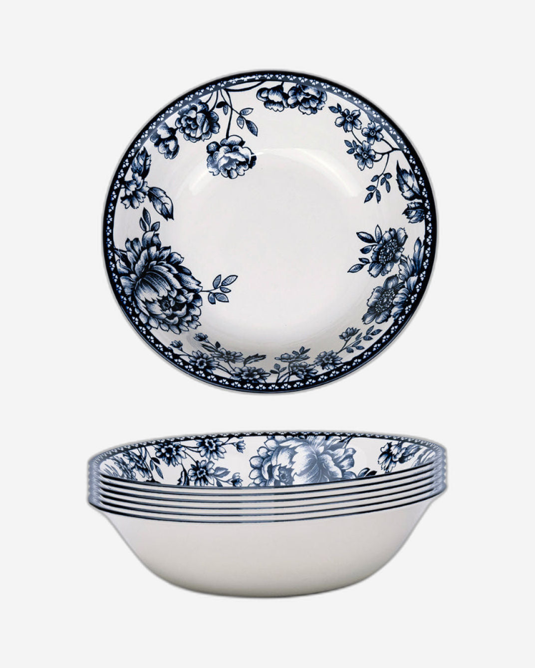 Claytan Rhapsody Collection 9 Inch Dark Blue Ceramic Salad Bowl (Set of 1)
