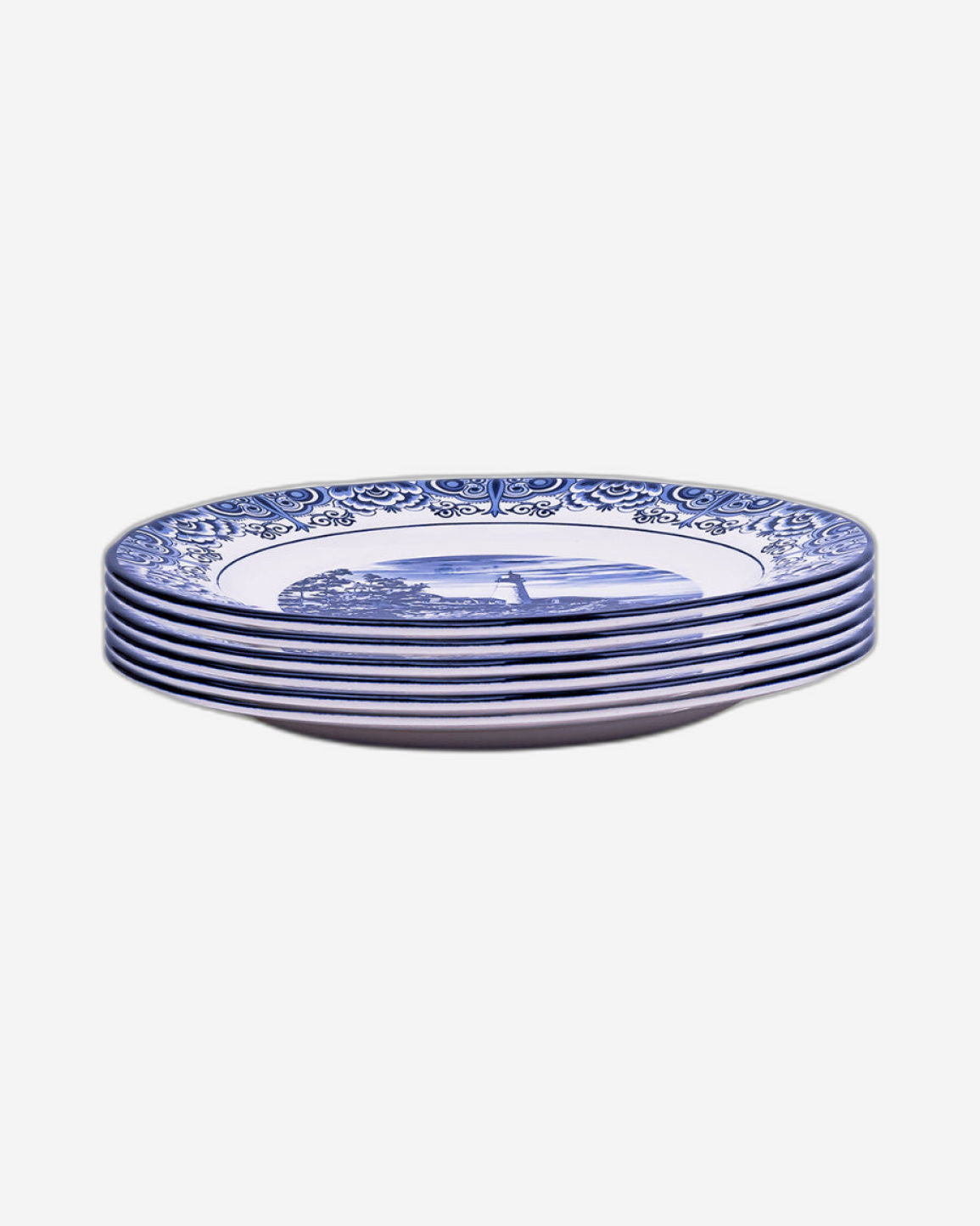 Claytan Lighthouse Blue 10.5-Inch Ceramic Dinner Plate (Set of 1)