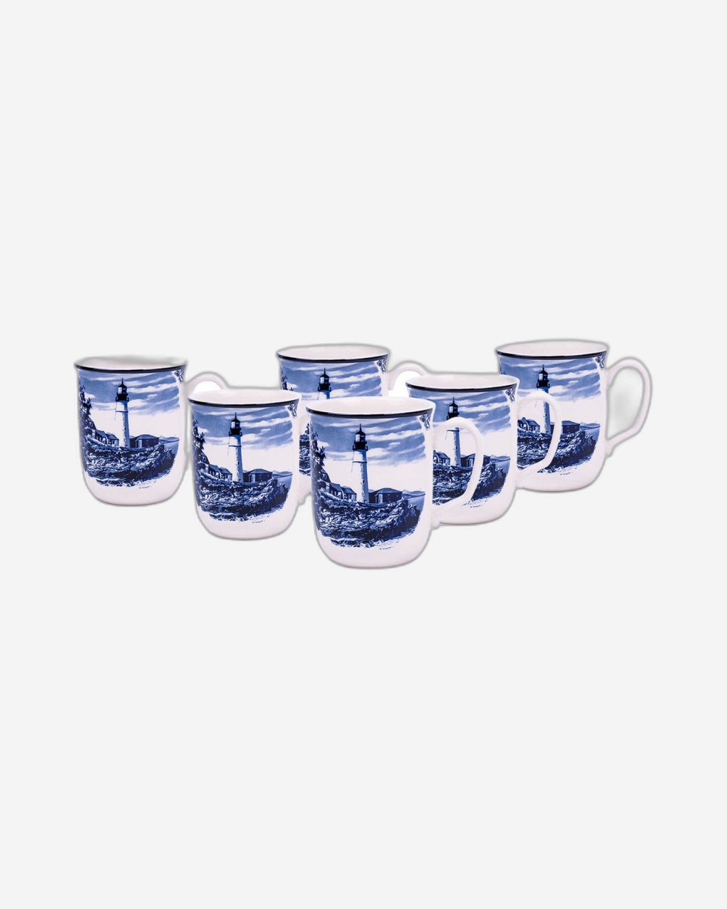 Claytan Lighthouse Blue 370ml Ceramic Mug (set of 1)