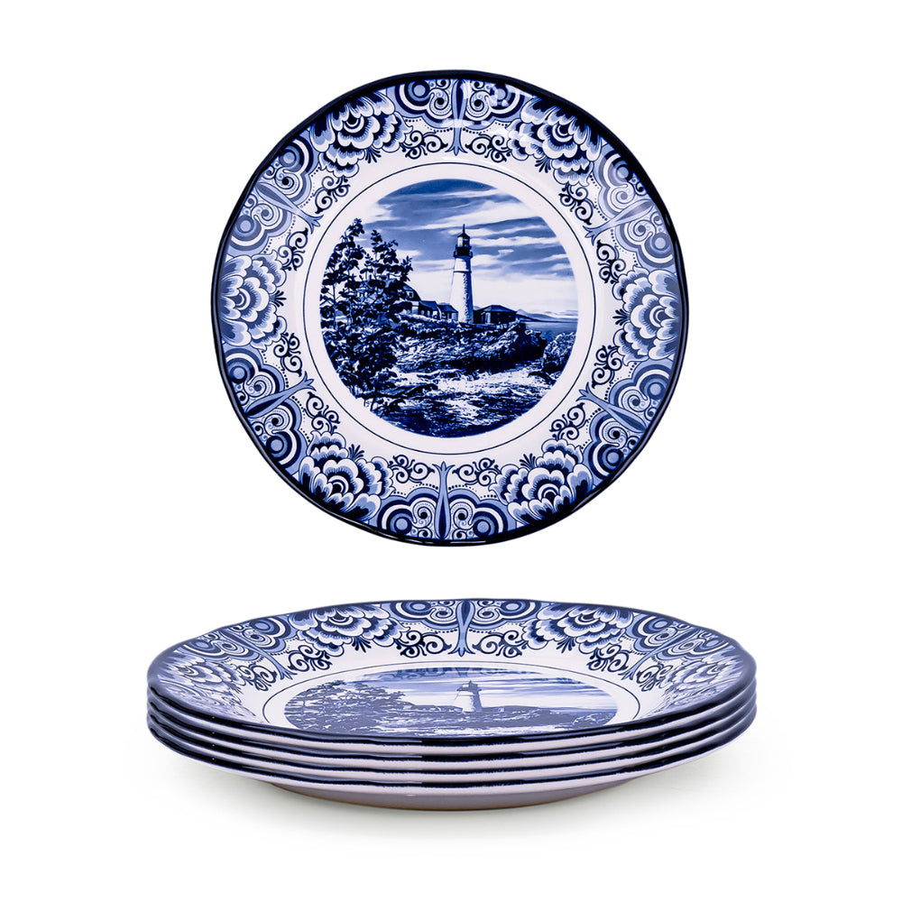 Claytan Lighthouse Blue 8-Inch Ceramic Salad Plate (Set of 1)