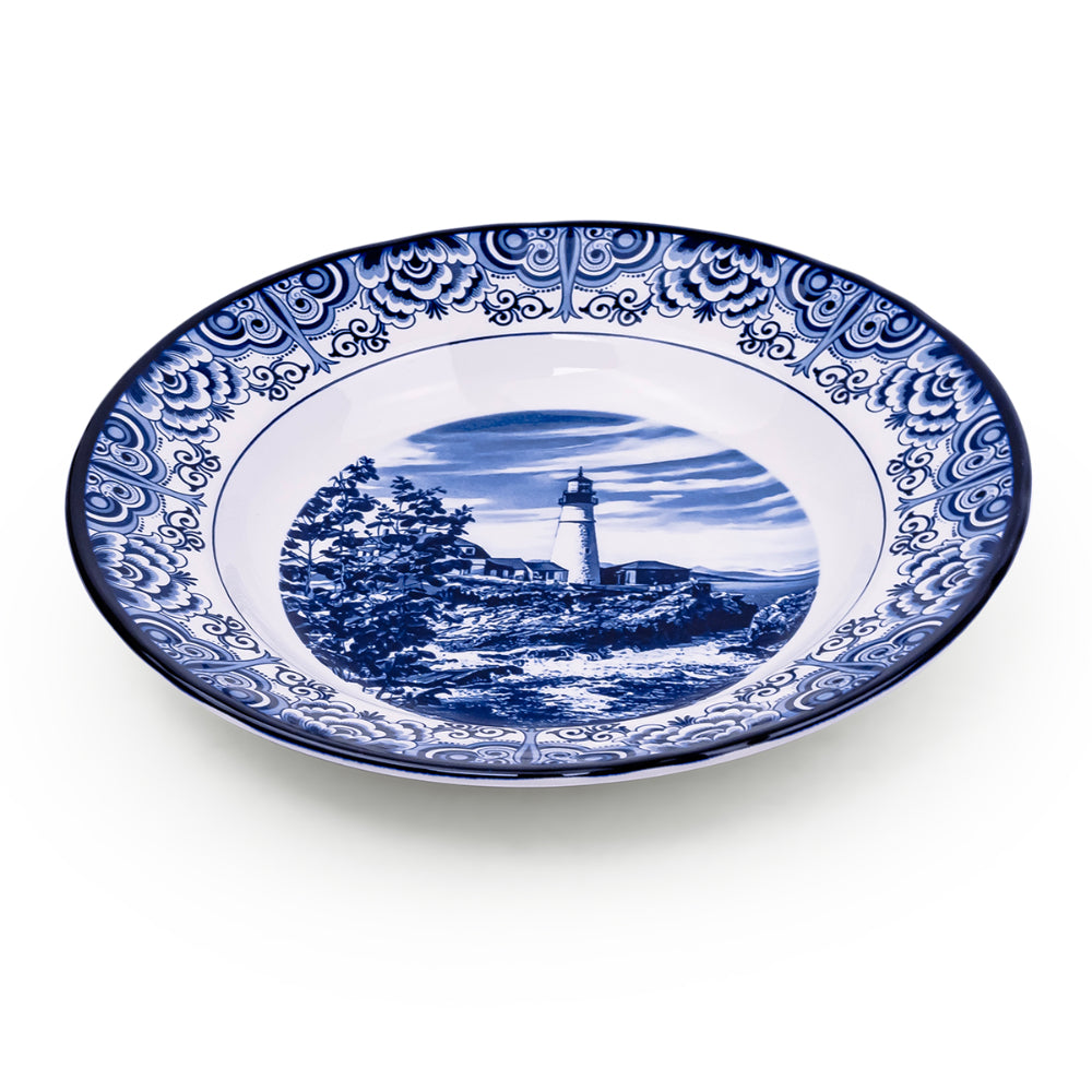 Claytan Lighthouse Blue 9-Inch Ceramic Soup Plate (Set of 1)