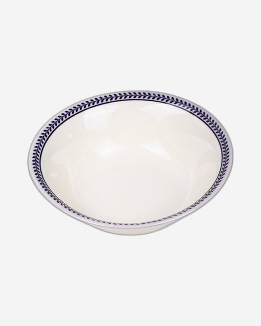 Claytan Callista 6.2 inch Porcelain Cereal & Breakfast Bowl (Purple & White, Set Of 1)