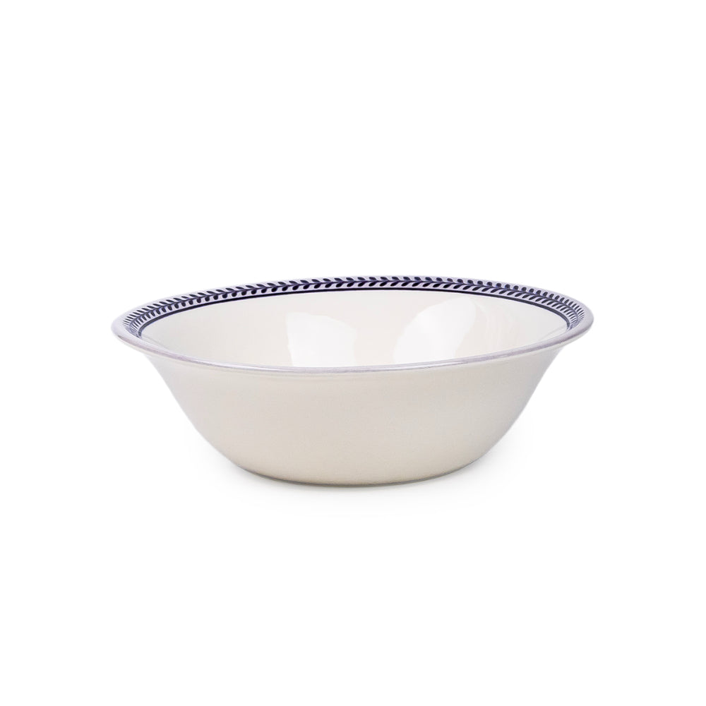 Claytan Callista 6.2 inch Porcelain Cereal & Breakfast Bowl (Purple & White, Set Of 1)