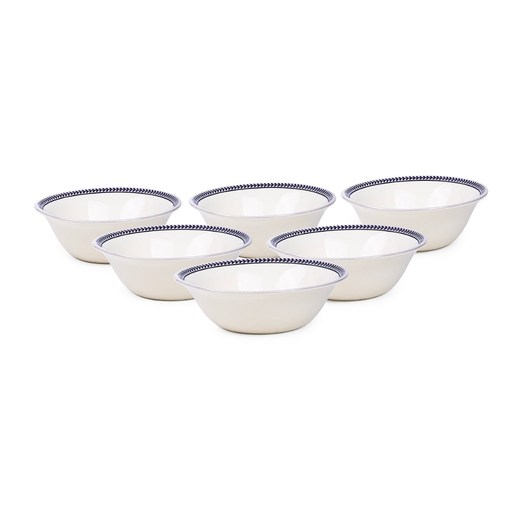 Claytan Callista 6.2 inch Porcelain Cereal & Breakfast Bowl (Purple & White, Set Of 1)