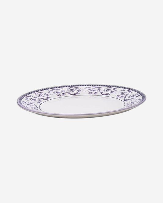 Claytan Callista 12 inch Ceramic Chop Plate (Purple & White, Set Of 1)