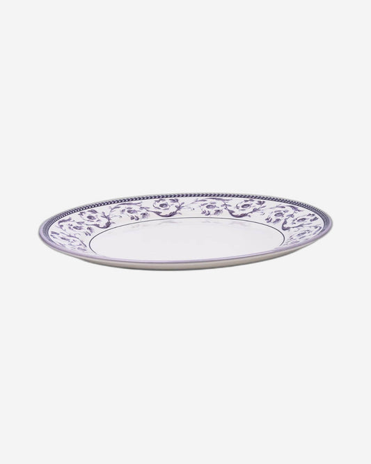 Claytan Callista 12 inch Ceramic Chop Plate (Purple & White, Set Of 1)