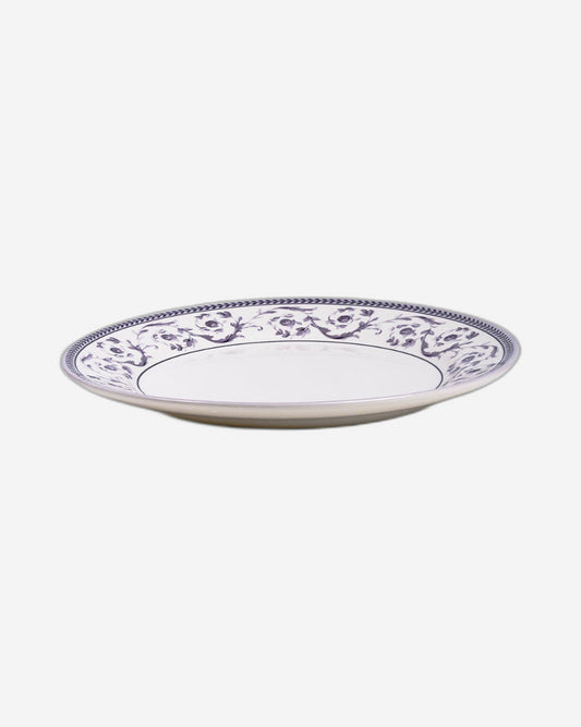 Claytan Callista 10.5 inch Ceramic Dinner Plate (Purple & White, Set Of 1)