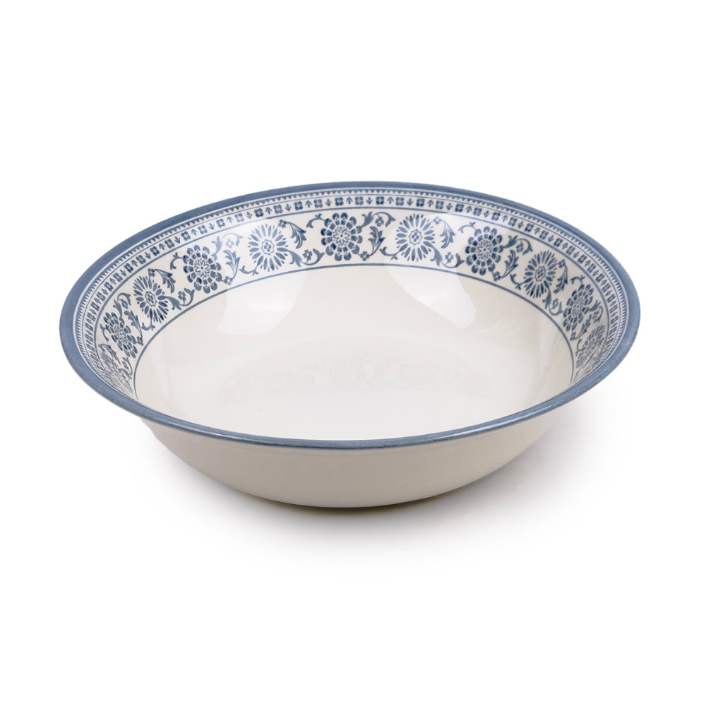 Claytan Plethora 9 inch Ceramic Salad Bowl (Grey & White, Set of 1)
