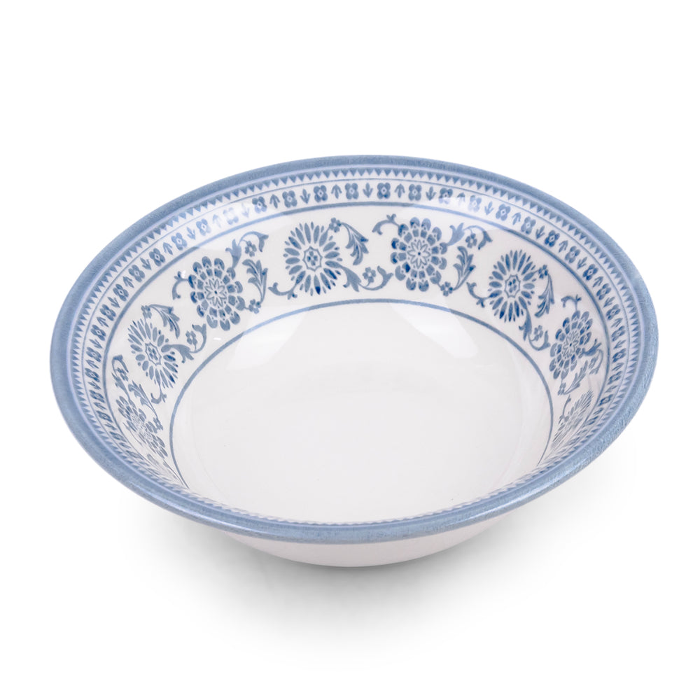 Claytan Plethora 6 inch Porcelain Cereal & Breakfast Bowl (Grey & White, Set Of 1)