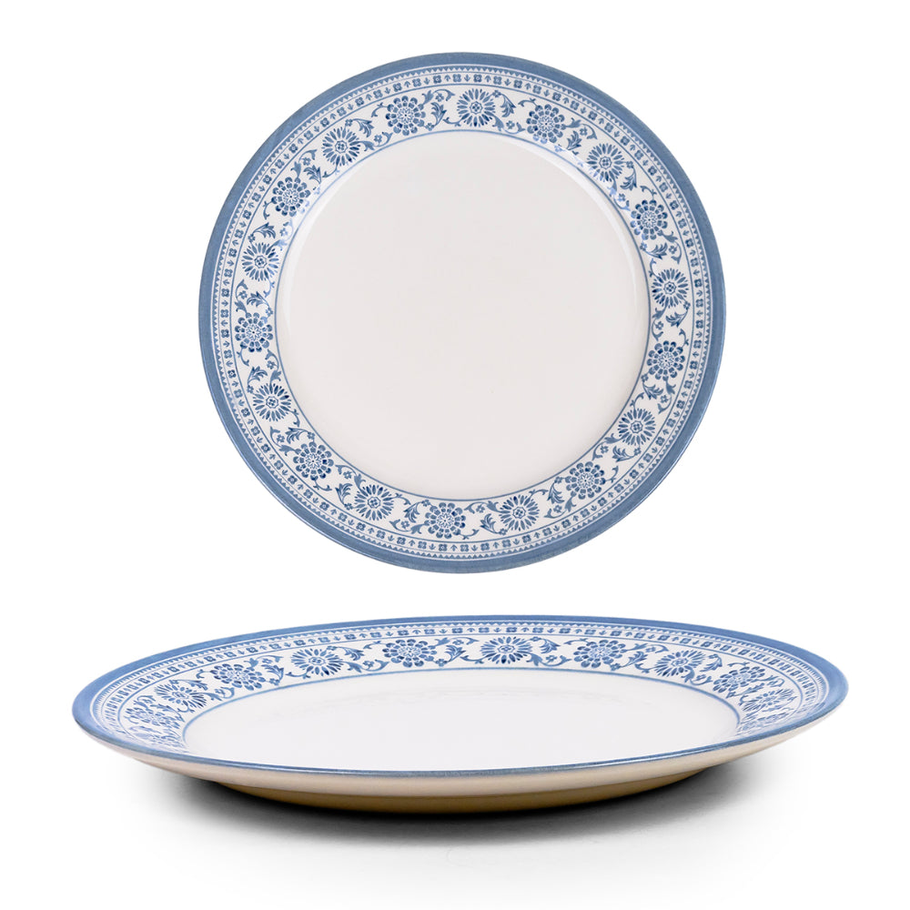 Claytan Plethora 10.5 inch Porcelain Dinner Plate (Grey & White, Set Of 1)