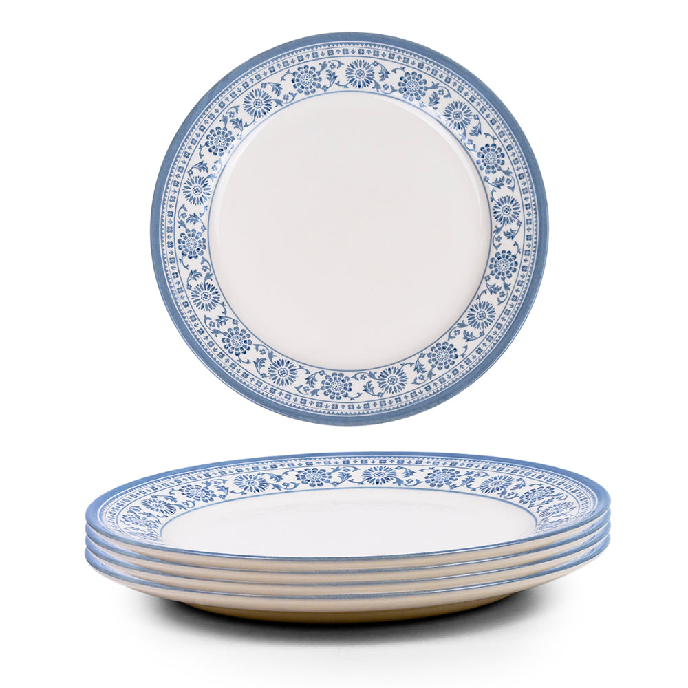 Claytan Plethora 10.5 inch Porcelain Dinner Plate (Grey & White, Set Of 1)