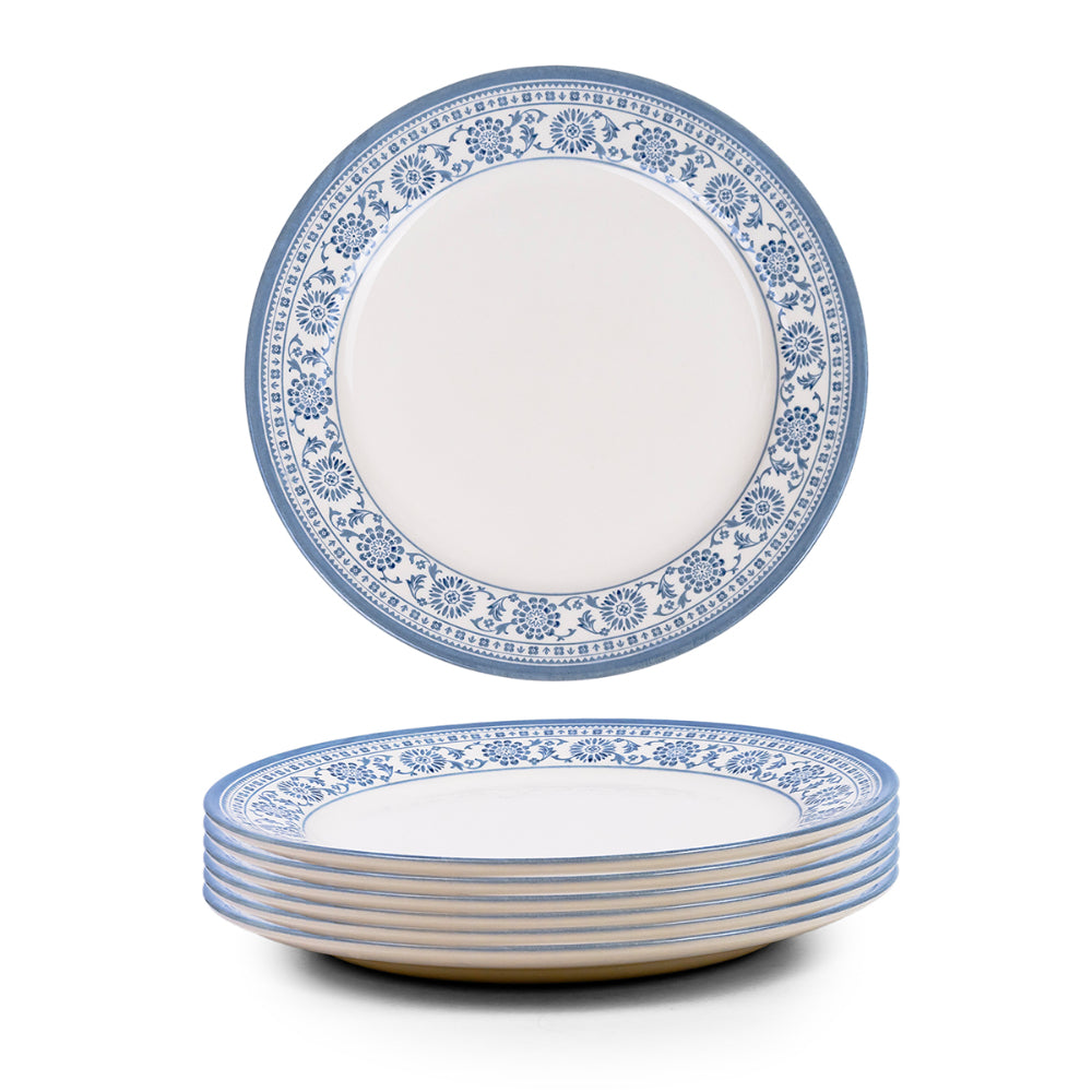 Claytan Plethora 10.5 inch Porcelain Dinner Plate (Grey & White, Set Of 1)