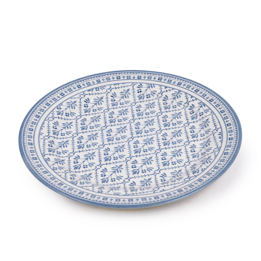 Claytan Plethora 9 inch Ceramic Soup Plate (Grey & White, Set Of 1)